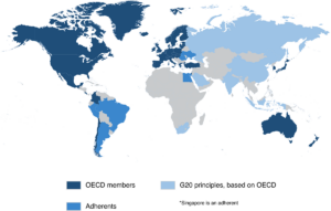 Map of governments that have committed to the AI Principles