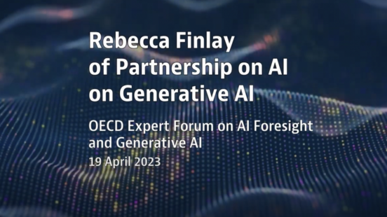 Rebecca Finlay presents at OECD.AI Expert Forum