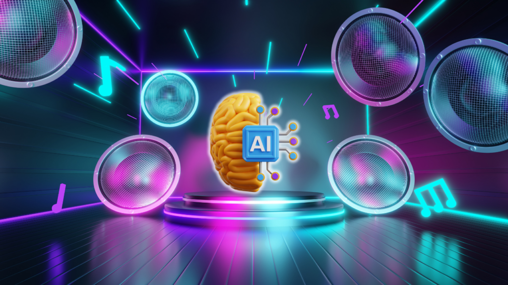 AI brain on a stage