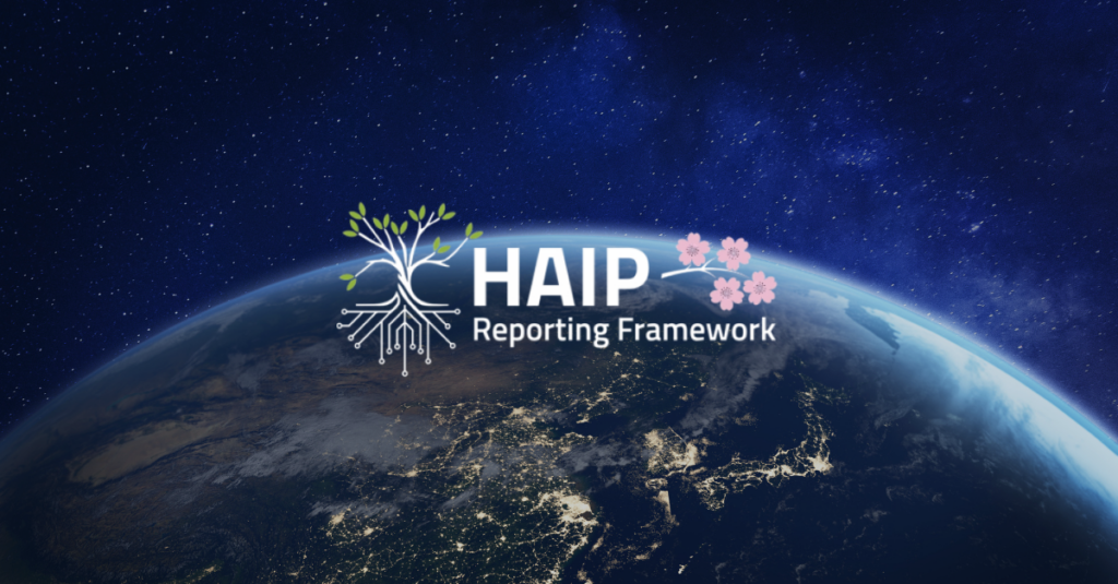 HAIP reporting framework logo against earth