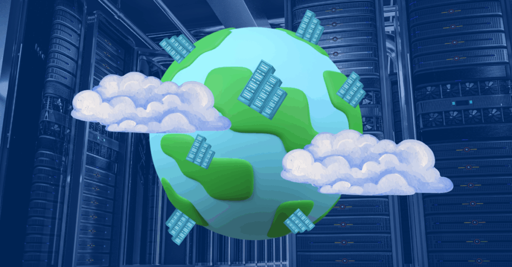 earth on top of a cloud compute centre