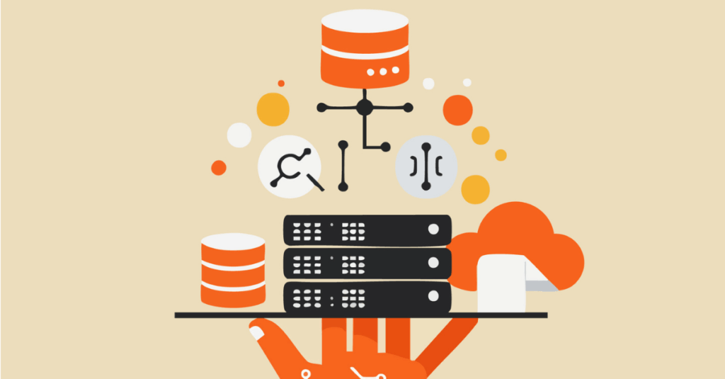 collage of computer parts held up by a hand