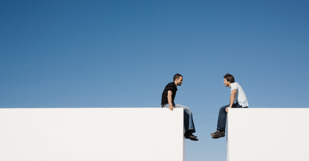 two men facing each other